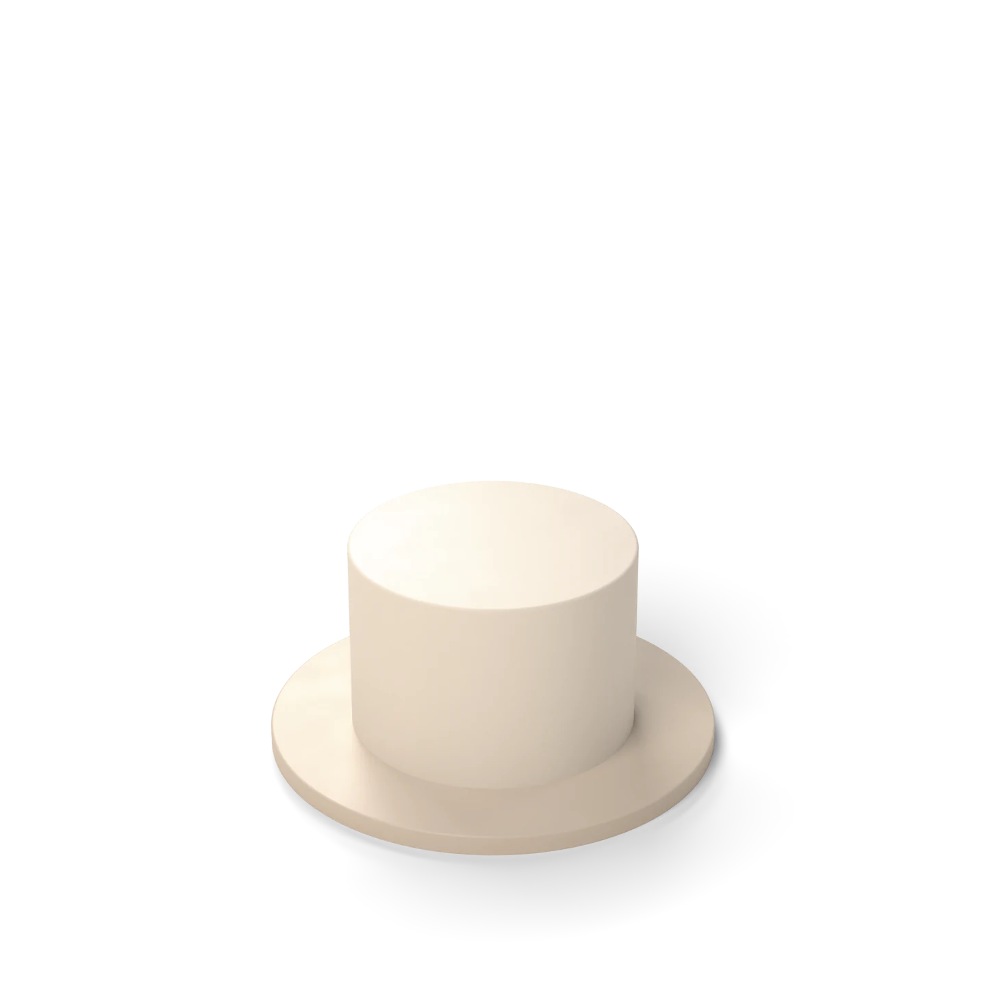 One plain white tier on a board.